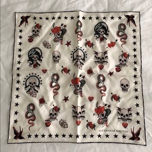 Alexander McQeen silk skull scarf